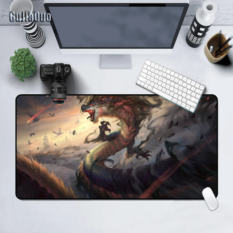 90x40 Large Cool Dragon Pattern Mouse Pad Gamer Anti-slip Waterproof Table Pad Gaming Accessories Anime Mousepad Pc Cushion Rug