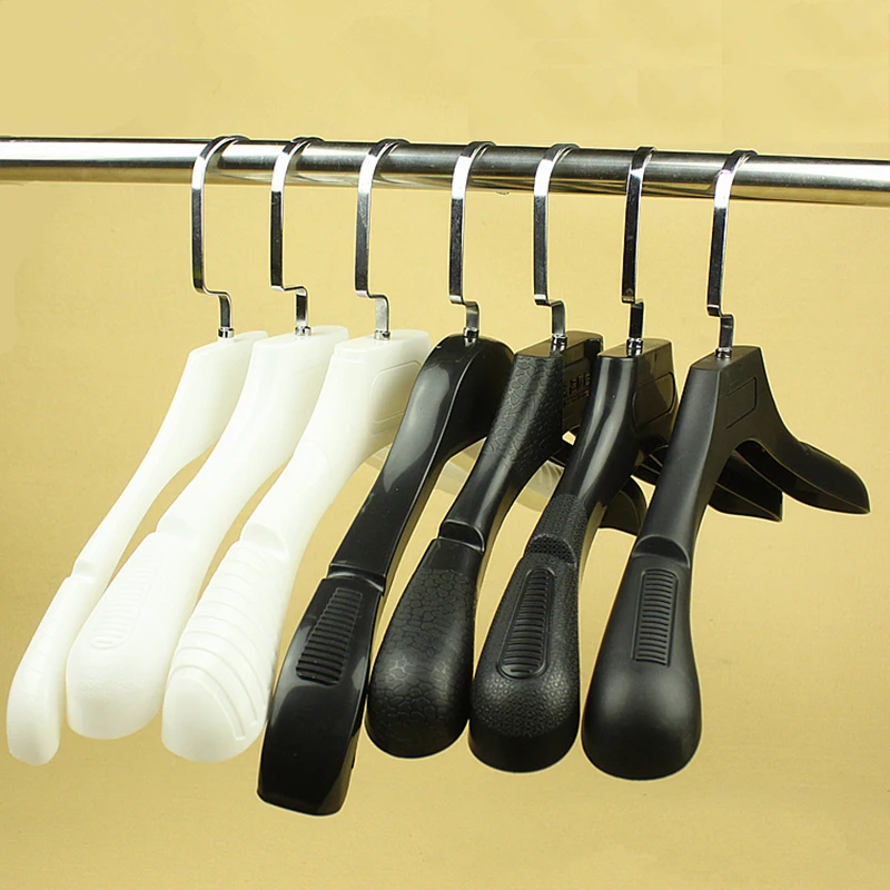 10 pcs/lot Plastic Clothes Hangers for Men Women Household Adult Coat Support Anti-skid Clothing Drying Rack Seamless Suit Hangi