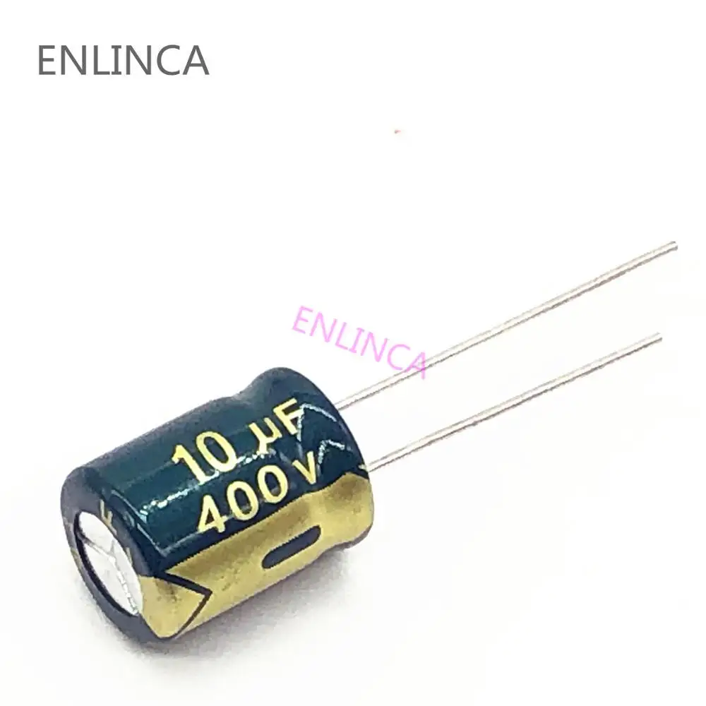 10 قطعة/الوحدة S103 10uf400V الألومنيوم مُكثَّف كهربائيًا حجم 8x12 مللي متر 400V 10 فائق التوهج 20%