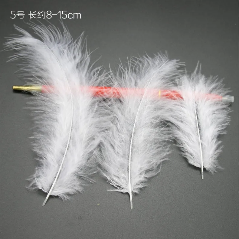 100pcs White Rooster Goose Pheasant Feathers for Crafts Chicken Duck Peacock Feather Ostrich Feathers Wedding Decoration Plume