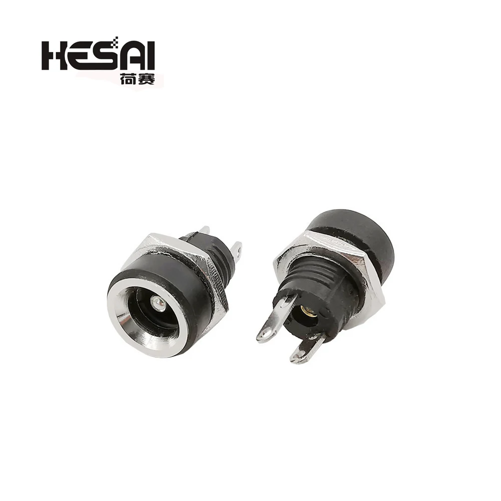 10 Chiếc DC Cổng Kết Nối Pin 2.1X5.5Mm Cắm Cái Jack Nam + Cắm Jack Cắm Ổ Cắm Adapter DC-022B