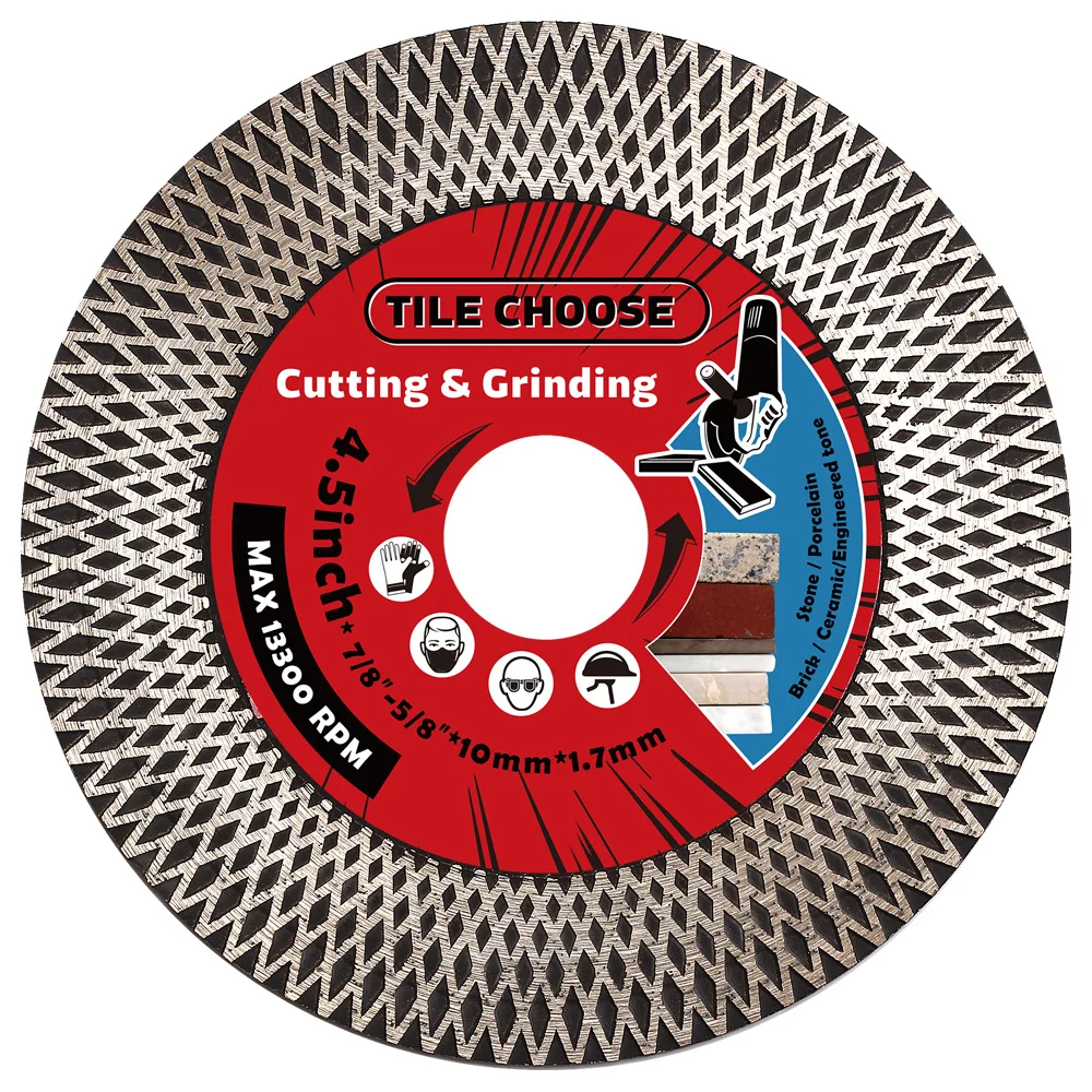 115mm-125mm Super Tile Blade Turbo Porcelain Diamond Disc Cutting And Grinding for Ceramic Porcelain Tile Granite Marbe