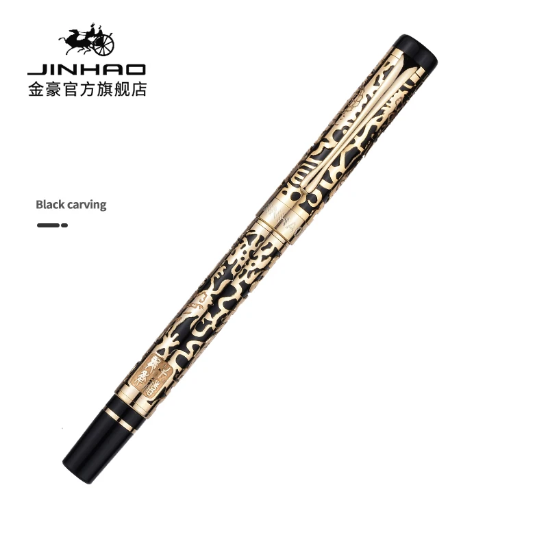 Luxury High Quality Jinhao 5000 Dragon Ballpoint Pen Golden Clip Executive Ball  Stationery Business Office Gift