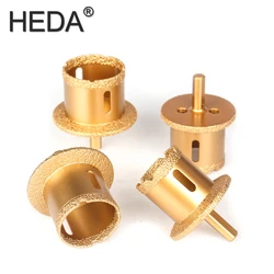 1PC HEDA Tools Brazed Diamond Hole Saw Stone Drill Bit Basin Opener For Drainage Hole Stone Marble Ceramics