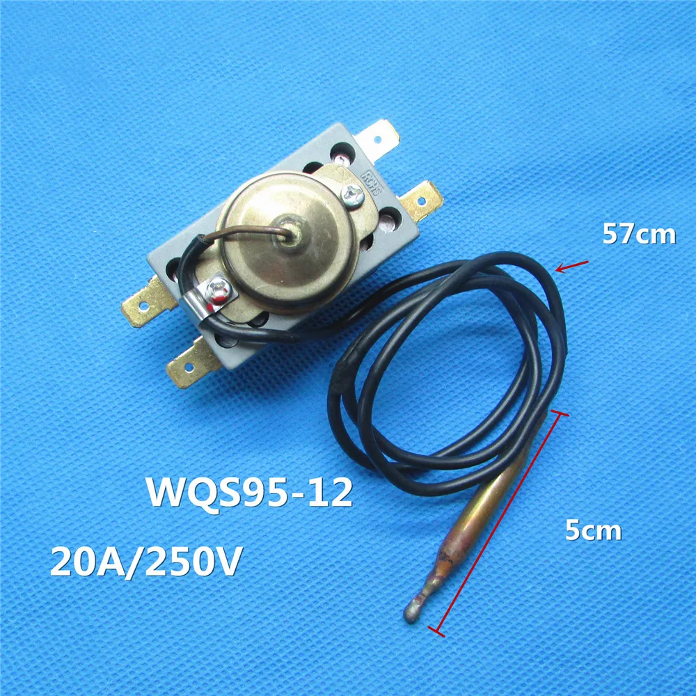 Temperature Limiter 20A/250V Manual Reset Thermostat Replacement WQS95-12 Temperature Limiter for Electric Water Heater Part