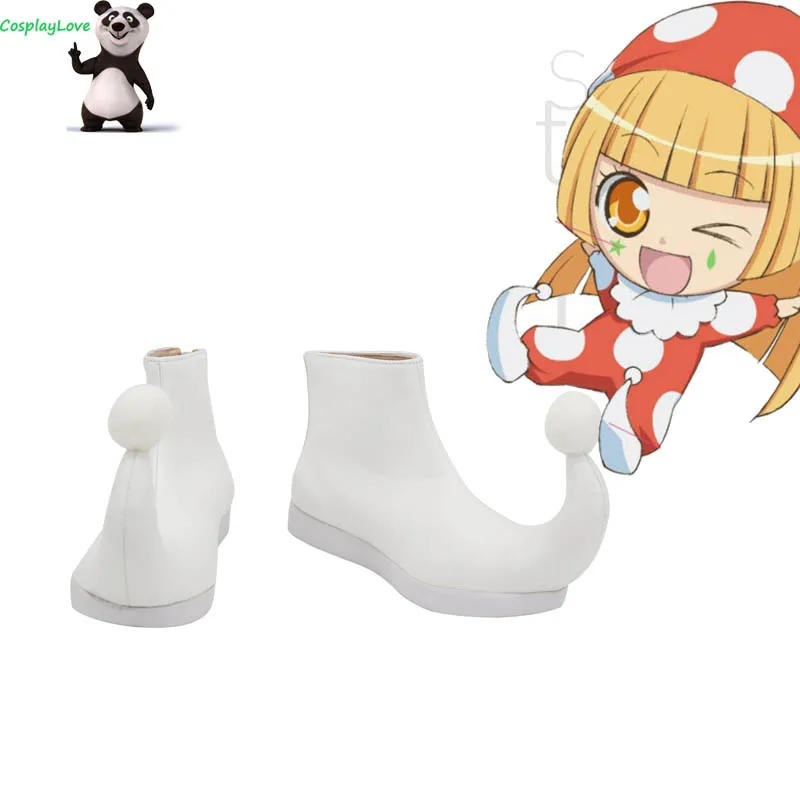 

CosplayLove Shugo Chara Mashiro Rima White Cosplay Shoes Long Boots PU Leather Custom Made