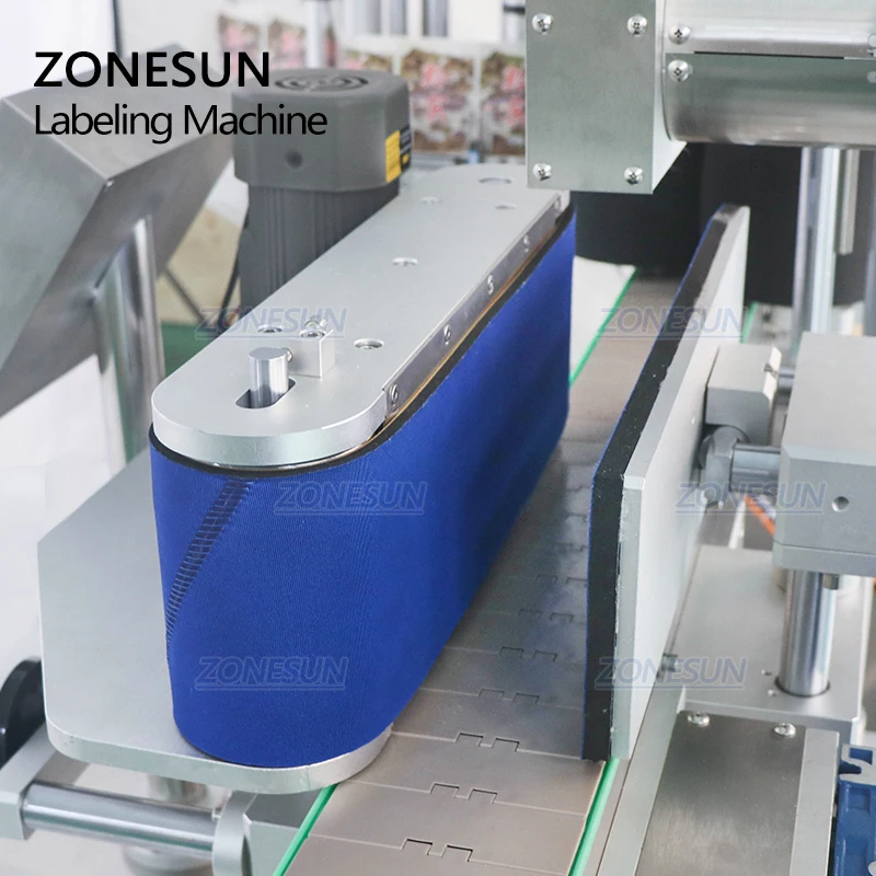 ZONESUN ZS-TB963 High Speed Flat Automatic Round Bottle Labeling Sticker Dispenser Coding Machines For Label Round Bottles