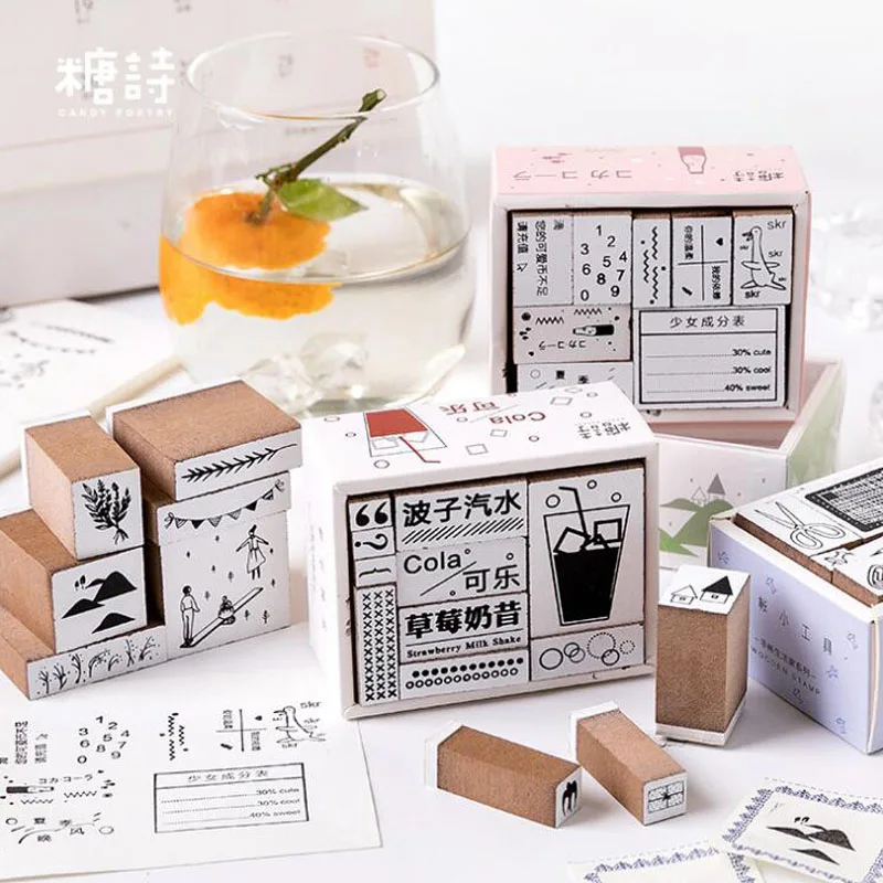 Podręcznik Life Series stempel z drewna DIY Craft drewniane i gumowe stemple dekoracje do scrapbookingu pamiętnik Scrapbooking standardowy znaczek