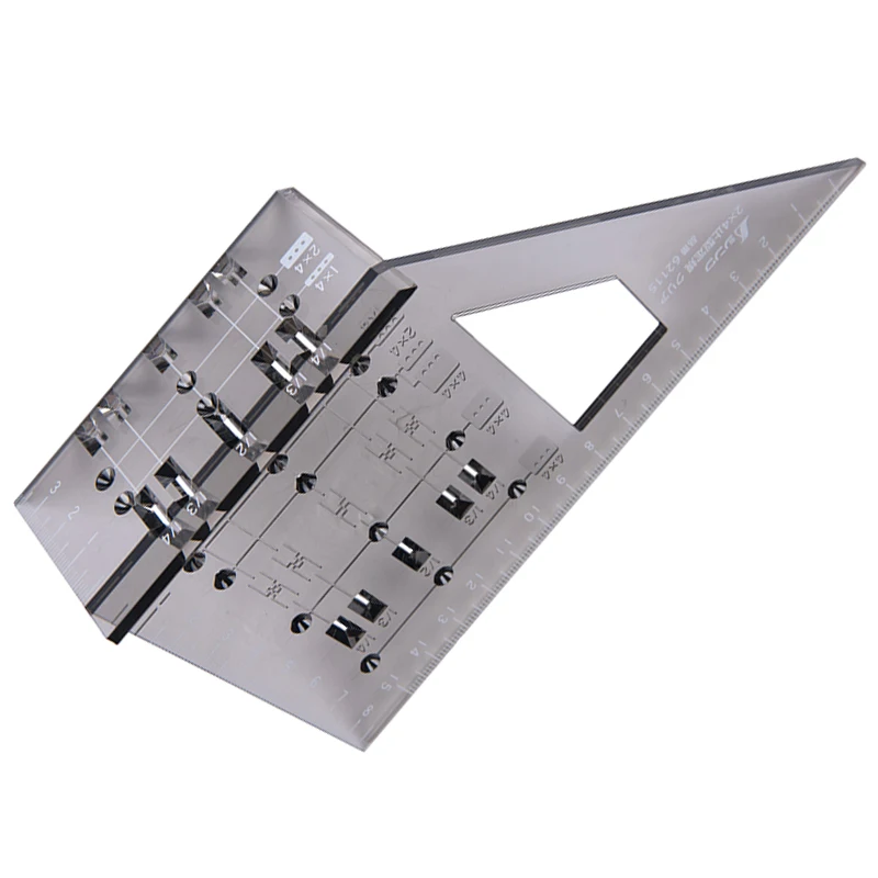 Japan Shinwa 62115 multi purpose angle ruler 45 ยฐ 90 ยฐ cross line ruler woodworking angle ruler hole ruler