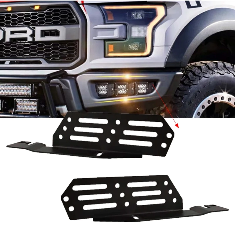 High Power LED Fog Light with Hold Stand Bracket For  2017-2020 FORD F150 SVT Raptor