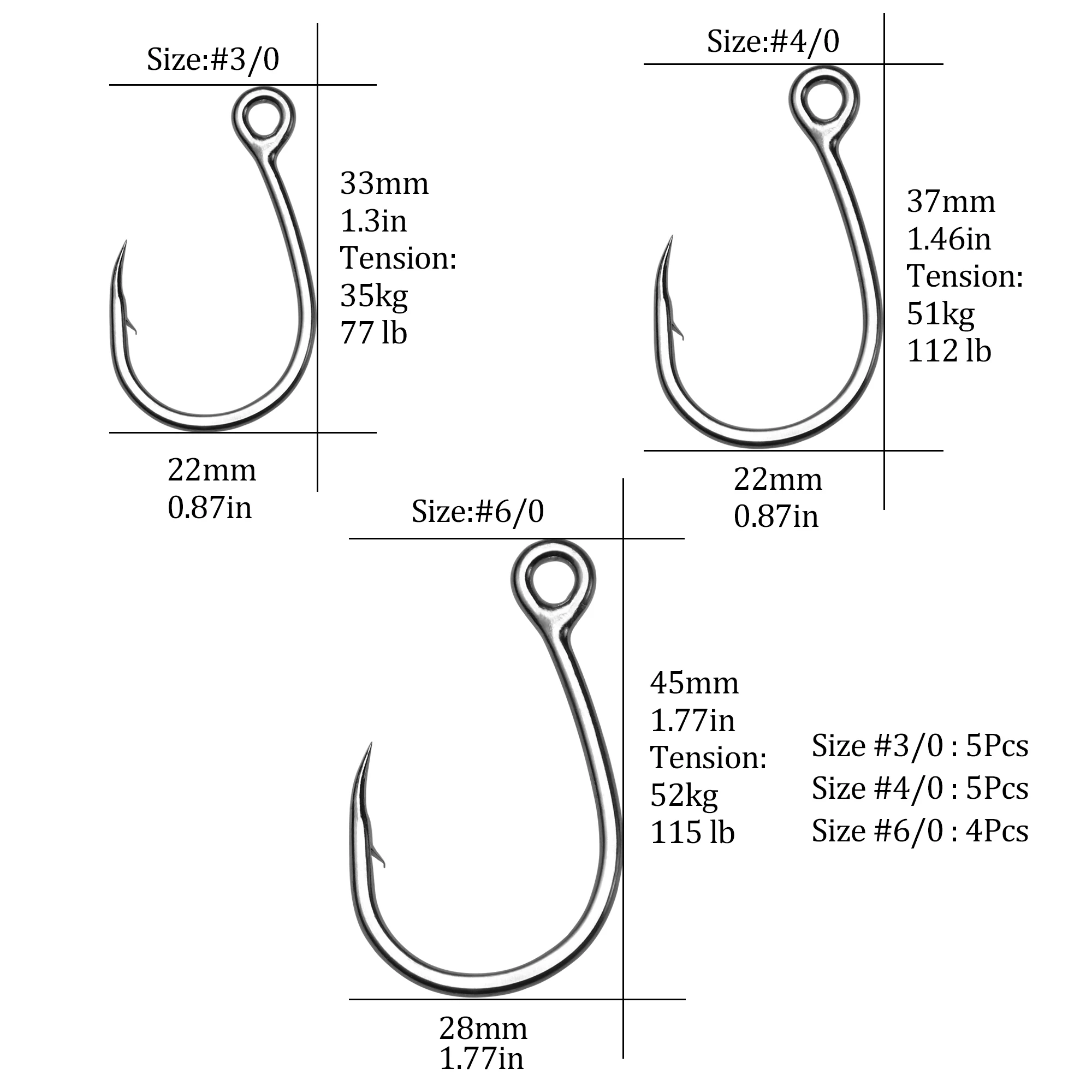 Big Eye Jig Hooks Saltwater Fishing Hooks 9986 #6/0 #4/0 #3/0 Sharp Crank Hook High Carbon Steel Barbed Hook For Soft Lure