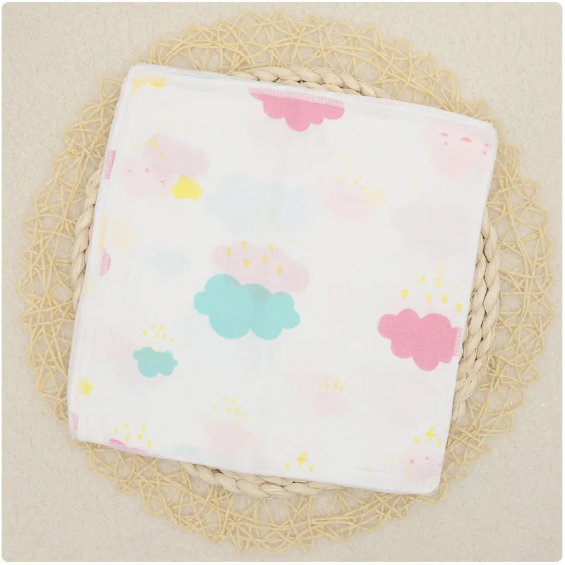 Baby Infant Towel Muslin Towel Handkerchiefs Two Layers Wipe Towel densely woven muslin cotton 25*25cm kids Towels