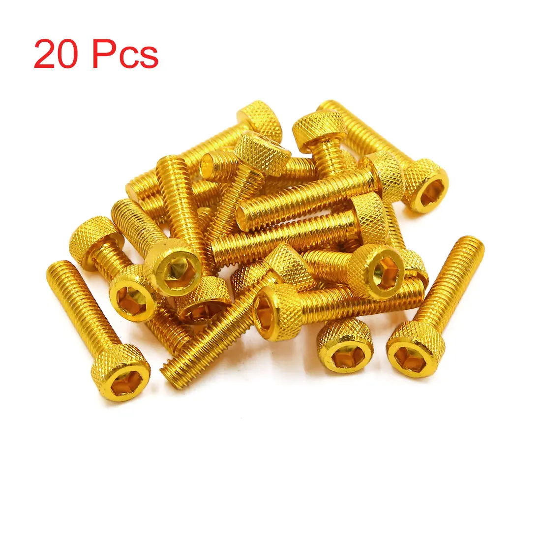 20/30/50pcs M5/M6x30mm Bolts Screws Aluminum Alloy Universal Motorcycle Car Hexagon Socket Fastener Bolts Screws