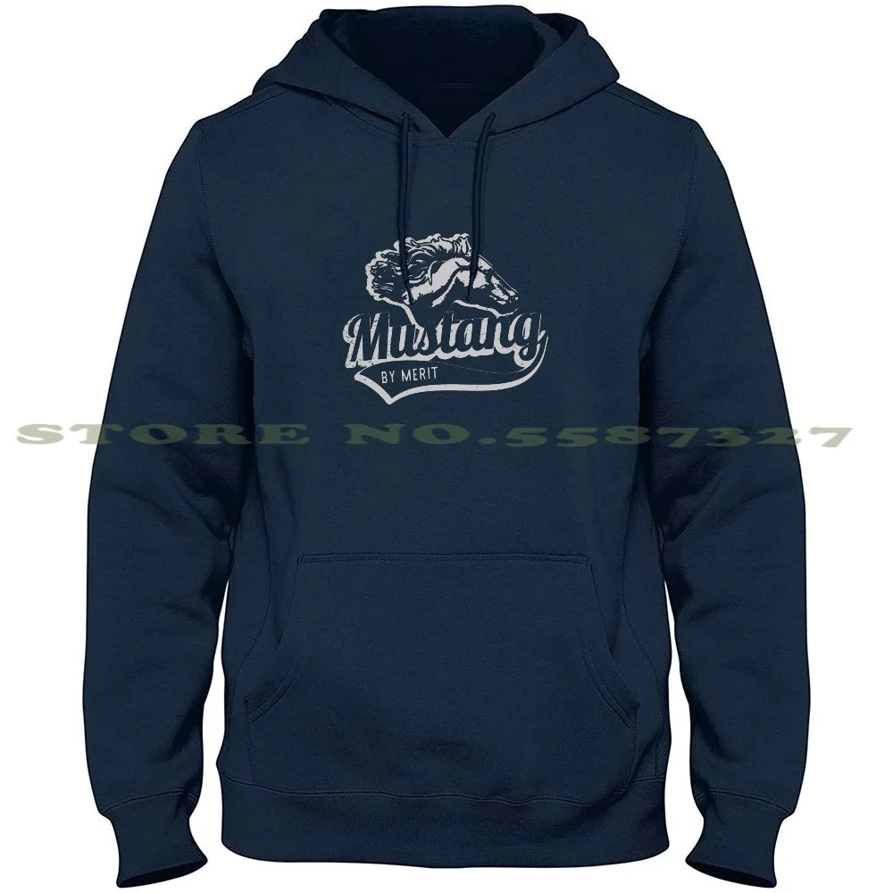 Mustang By Merit Streetwear Sport Hoodie Sweatshirt Navy Ldo Cwo Warrant Officer Officer Commission Military