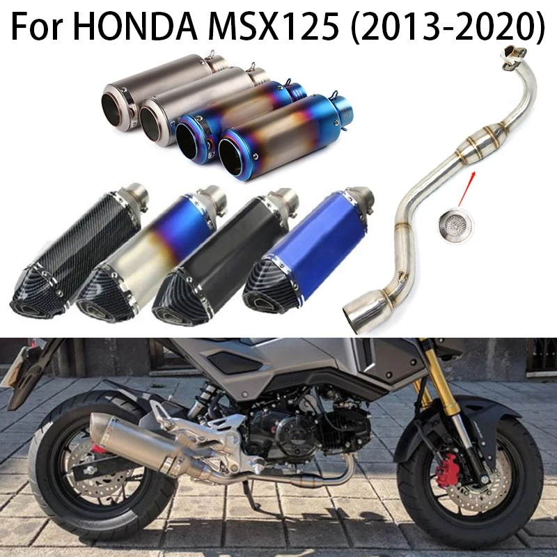 

For Honda Grom MSX 125 MSX125 M3 Modified Motorcycle Exhaust Front middle Pipe Motocross Muffler Full System Escape Dirt Bike