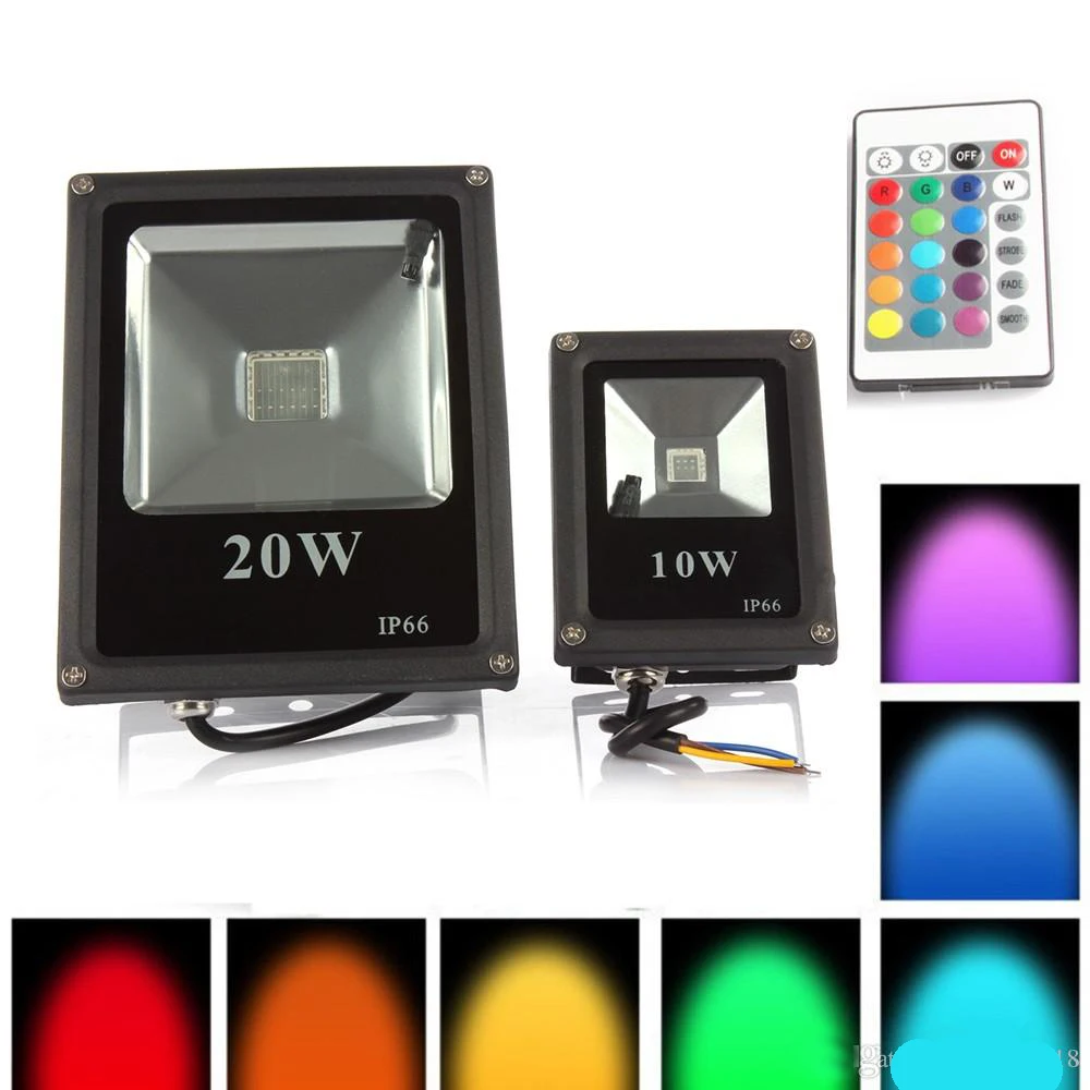 (12pcs/lot) 10W 20W 30W 50W RGB Warm Cold White Outdoor Reflector Spot Led Exterieur Flood Garden Light Waterproof Floodlights