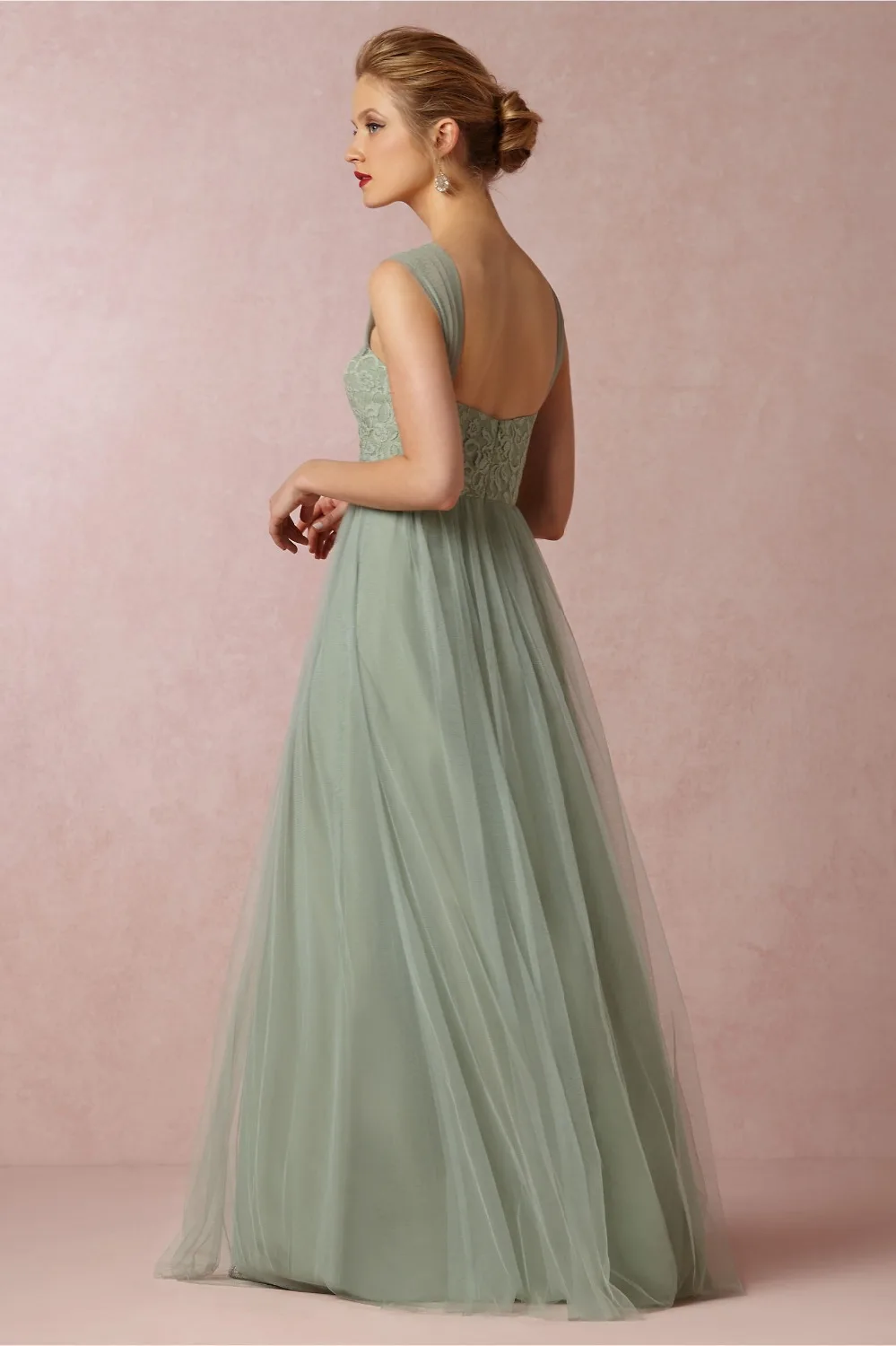 Dress Vestido Sweetheart Floor Length Sage Sashes Vestidos Para Madrinhas 2018 Mint Green Bridesmaid Dresses long Party Gowns