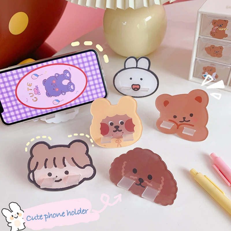 Lucu Mini Kreatif Desktop Ponsel Kawaii Pemegang Telepon Portabel Pemegang Dudukan Meja Kartun Aksesori