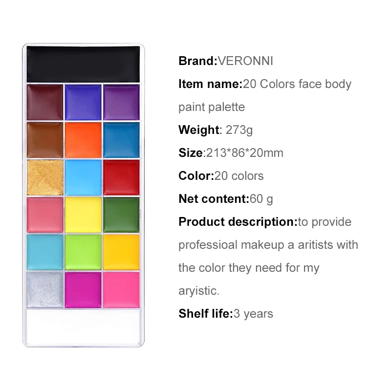 SFX Make-up-Set, 12-farbig, Gesichts- und Körperbemalung, Öl, Bühne, Spezialeffekte, Halloween, Wunde, Narbe, Wachs, Make-up, gefälschte Schorf, Blutspatel, Farbe – Detail 9