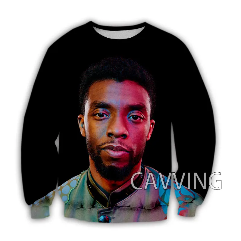 Свитшот CAVVING с 3D принтом Chadwick Boseman с круглым вырезом, топы в стиле Харадзюку, свитшоты с длинным рукавом для мужчин и женщин