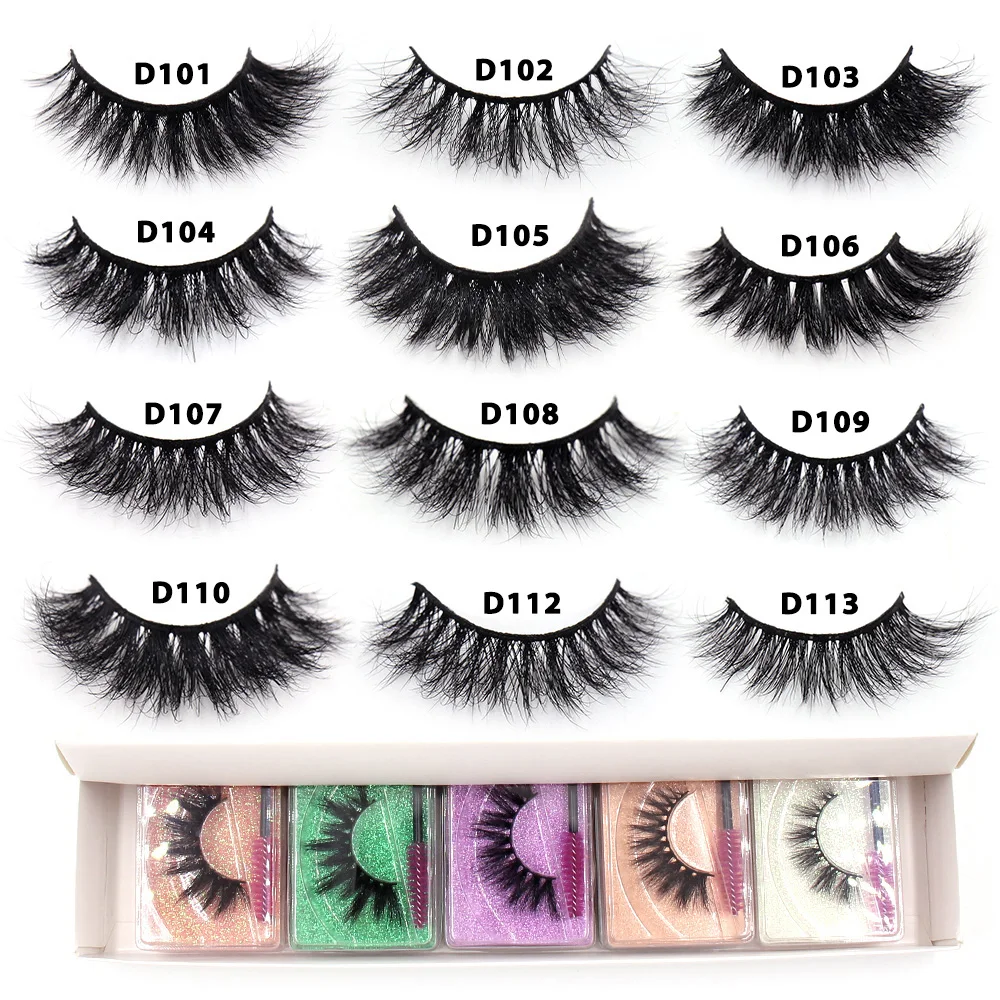 Mink Lashes Wholesale 10/50/100/3D Eyelashes Set Luxury Dramatic Volume 3D False Eyelashes In Bulk Colorful Card False Eye Lashe