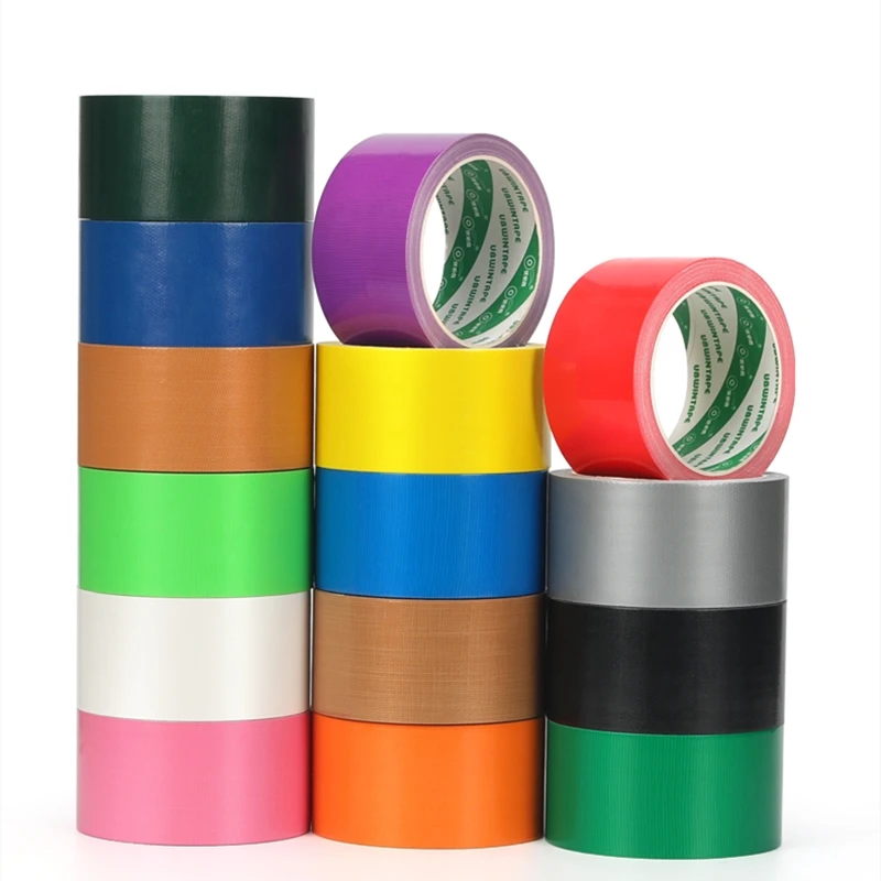 Custom Single Side Self-adhesive Duct Tape 10mm - 1050mm Red Yellow Blue Green Black Brown Silver Grey White Purple Pink Orange