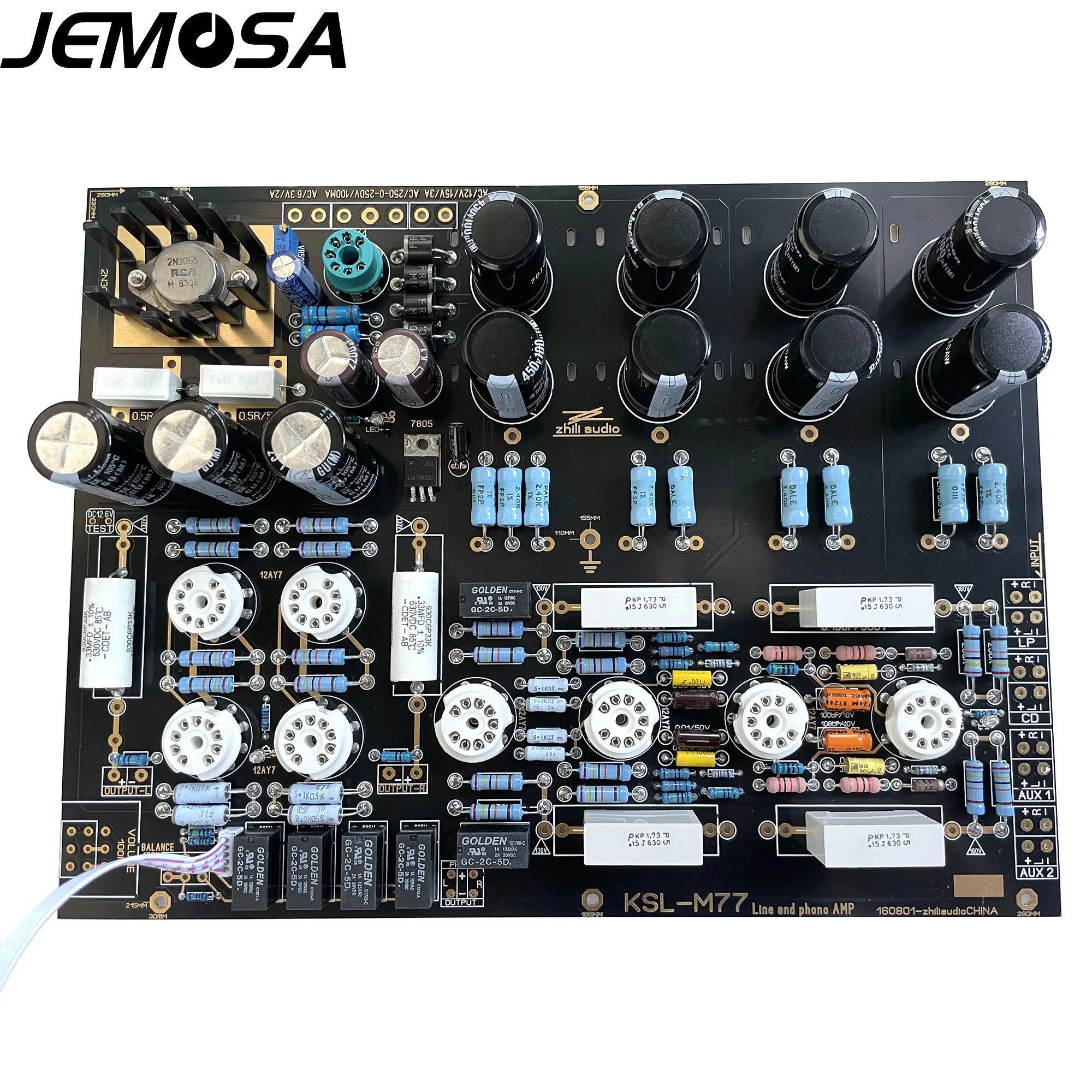 JEMOSA High-end Hi-Fi Valve Tube Phono Pre-Amplifier Stereo Preamp Board Perfect Reference KONDO AUDIONOTE M77 Circuit Board