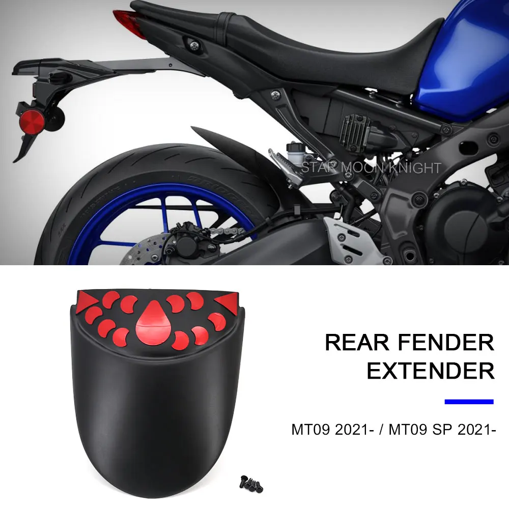 

Motorcycle Accessories Rear Fender Extender For Yamaha mt09 MT 09 MT-09 SP 2021 2022 Black ABS plastic Mudguard Splash Extension