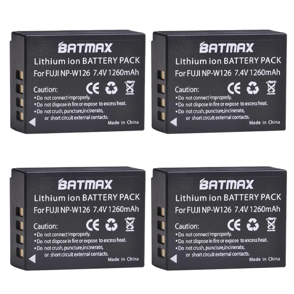 2X 1260mAh NP-W126 NP W126 NP W126S Batteries  Akku + Built-in USB LCD Dual Charger for Fujifilm Fuji X-Pro1 XPro1 X-T1 XT1, HS3