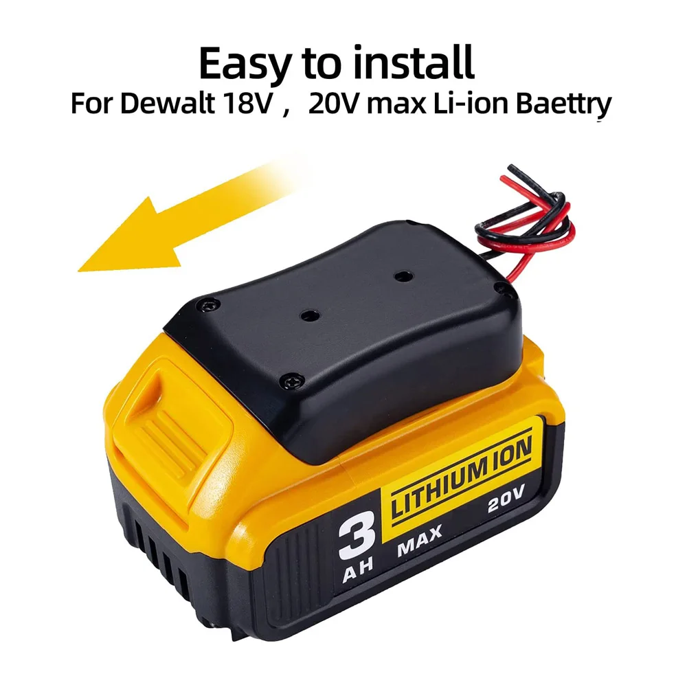 Battery adapter For DeWALT 18V/20V Battery Dock Power Connector With 14 Awg Wires Connectors Adapter Tool Accessories