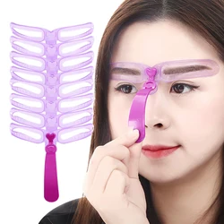 8Pcs Reusable Three-dimensional Handheld Eyebrow Card Head Rope Modified Eyebrow Mold Durable PVC Thrush Template Makeup Tools