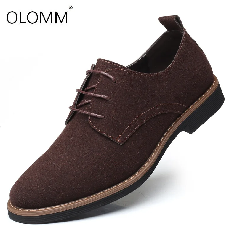 High Quality Brand Spring Suede Leather Men Shoes Oxford Casual Classic Sneakers for Male Comfortable Footwear Large Size 38-48