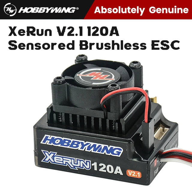 Hobbywing xerun 120a v2.1センサー付きブラシレスesc1/10レーシングフラットランドリフトカー電子スピードコントローラーrcモデルカーパーツ  - AliExpress