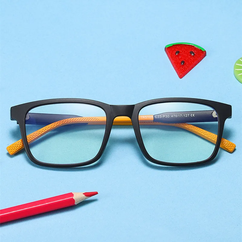 

New Children's Anti Blue Light Spectacles Frame Classic TR90 Two Colors Computer Goggles Comfortable Fashionable Myopia Frames