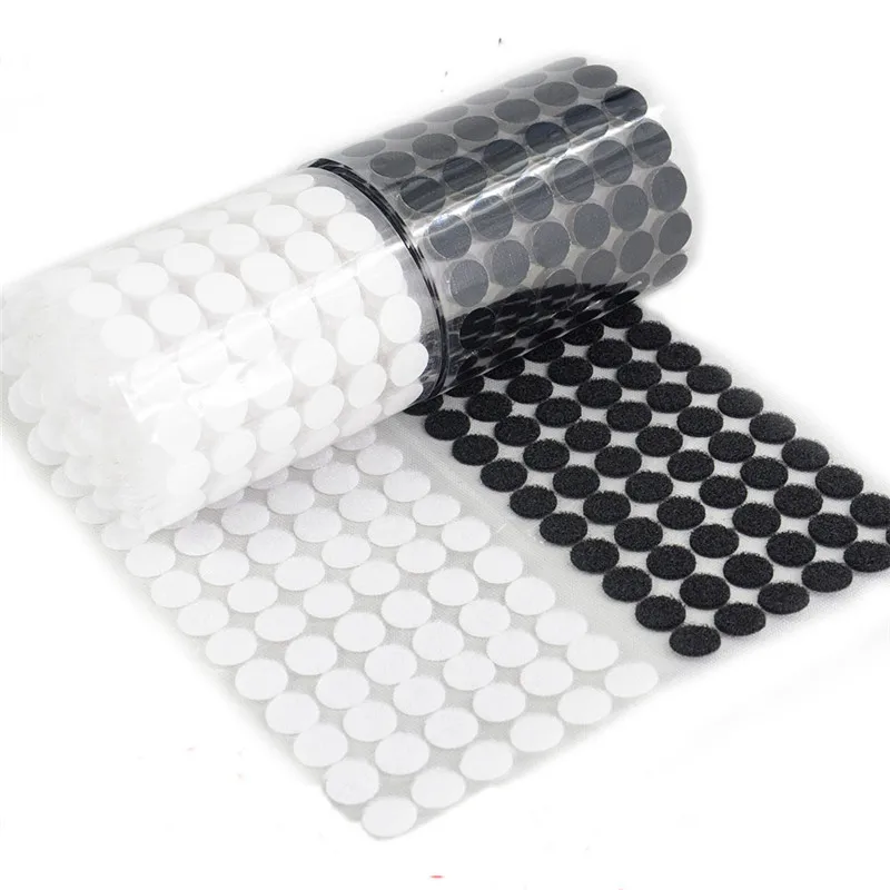 Double Side Self Fastener Adhesive Tape Dots Sticks Boob Tape Nylon Hook Loop Tape Strong Glue Home 100pairs