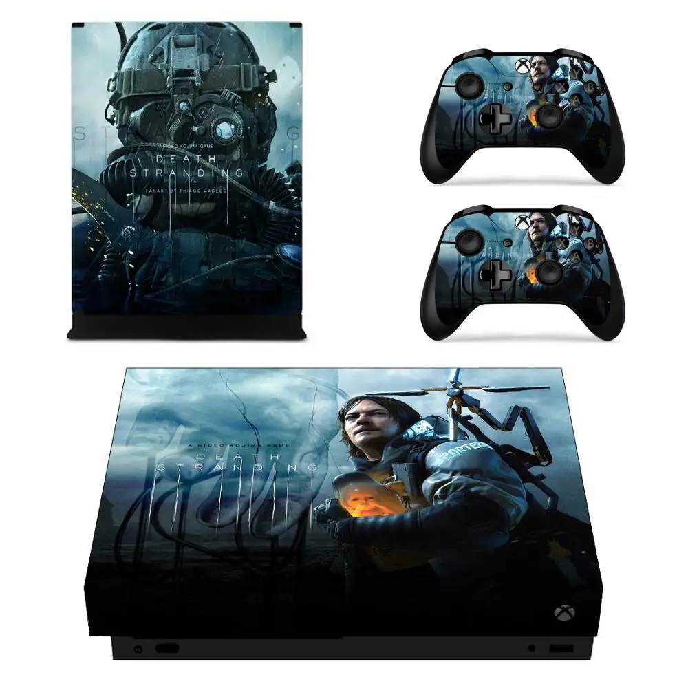 게임 죽음의 좌초 스킨 스티커 데칼, Xbox One X 콘솔 및 Xbox One X 스킨 스티커 비닐 컨트롤러 2 개