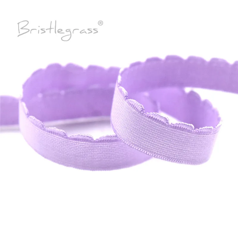 BRISTLEGRASS Plush Picot Bra Elastic Band 3/8 1/2 5/8 10mm 13mm Shoulder Strap Tape Headband Lingerie Sewing Trim 2 5 10 50 Yard