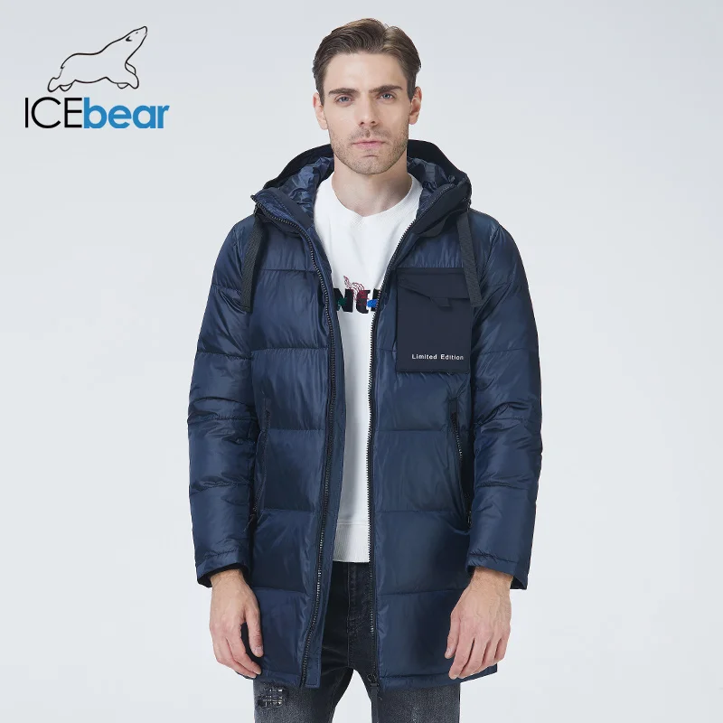 ICEbear 2022 male premium travel wear hooded winter coat fashion brand men's clothing large pocket men's clothing MWD21923I