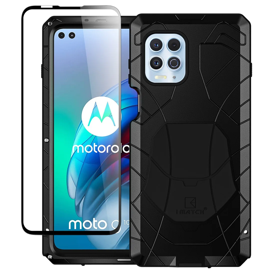 For Moto Edge S G100 Phone Case Tempered Glass Heavy Duty Protection Armor Hard Aluminum Metal Motorola Moto G100 Phone Cover