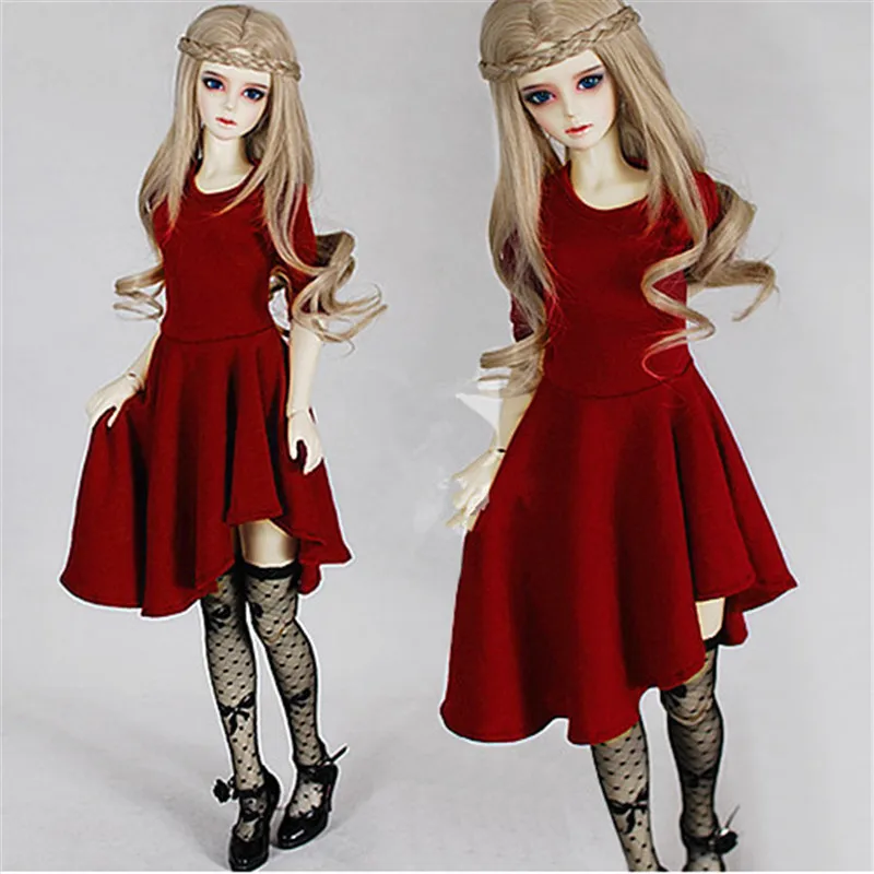 Fashion Oblique Hem Dress For 1/6,1/4,1/3 BJD Doll Clothes  Customized CWB1