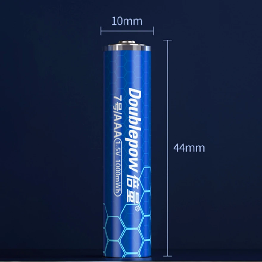 Литиевая аккумуляторная батарея, 2 шт./лот, 1,5 в, USB, AAA, 1000 МВтч