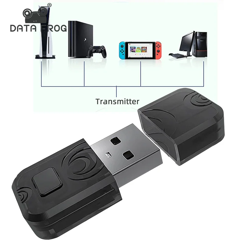 DATA FROG Wireless Headset Adapter Compatible-Nintendo Switch Adaptador Bluetooth-Compatible USB Receiver For PS5 PS4 Controller