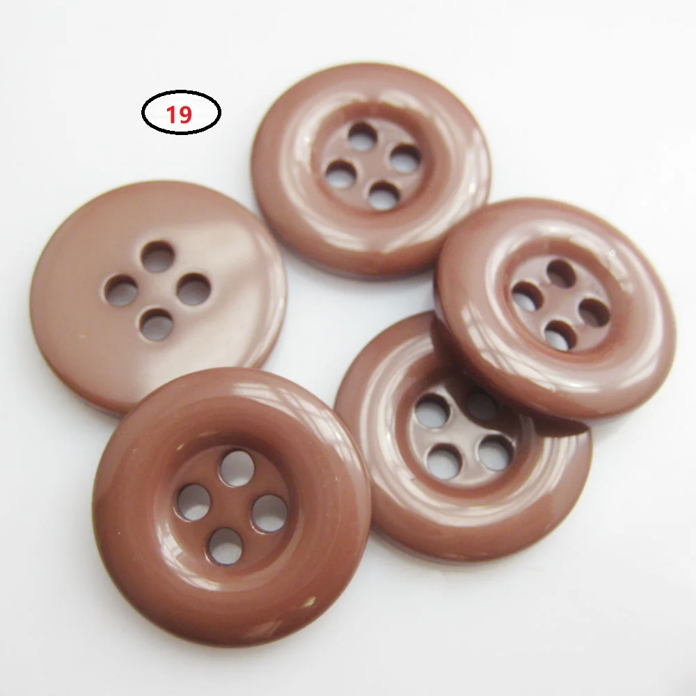NBNNEG 30Pcs Multicolors 18MM Round Buttons Resin Decorative Scrapbooking Botoes Tailor Garment Sewing Accessory