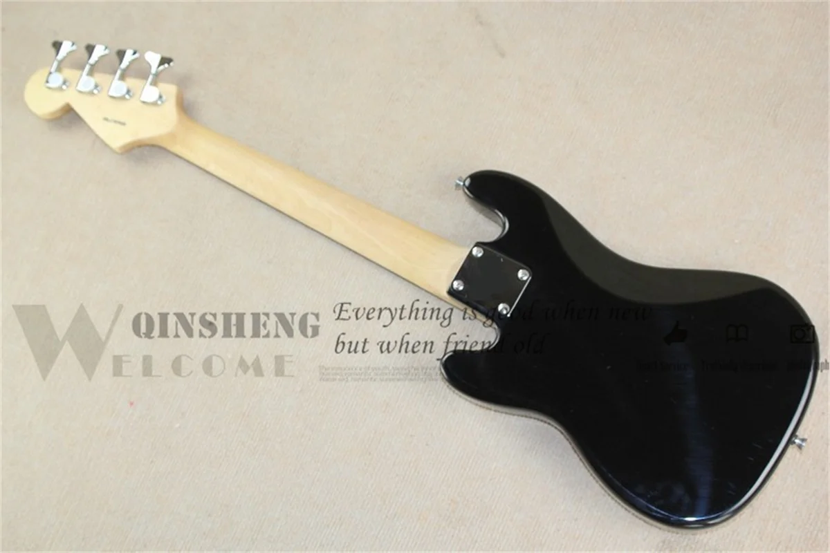 Kids bass 4-string black electric bass Basswood Body Chrome Bridge Chlidren Bass 86cm factory custom