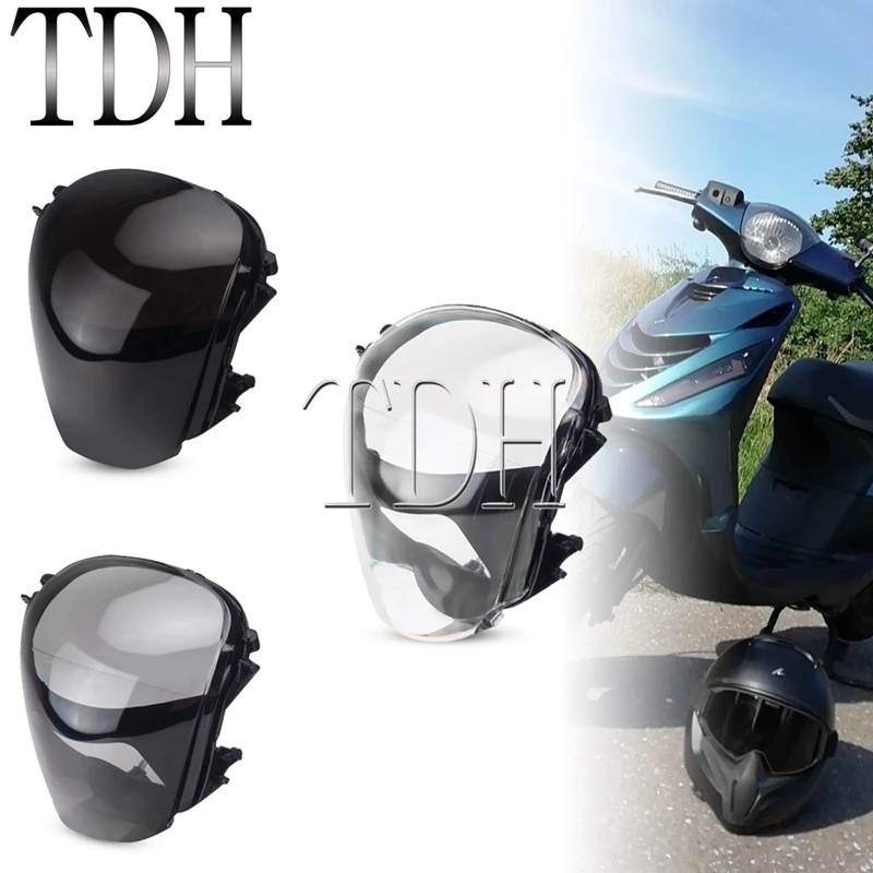 Motocykl wyczyść Smoke Scooter reflektor szklana pokrywa światło przednie osłona obiektywu dla Zip 100 98 4T Zip 50 49 2T 4T 93-15 Zip 125 124