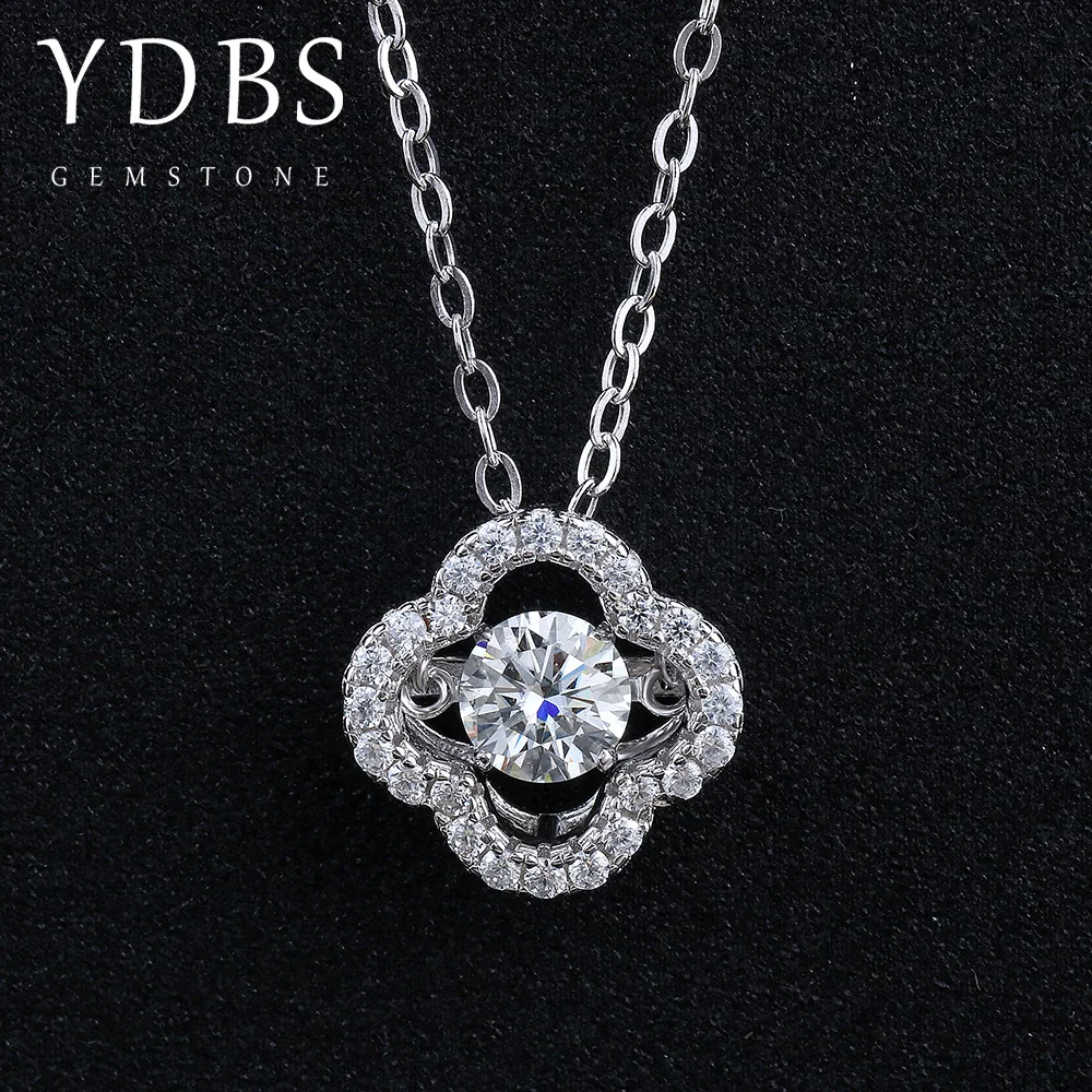 

0.5carat 5.0mm Round Moissanite Pendant D VVS Moissanite Weding Pendants for Women Solid 18k White Gold