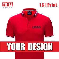 YOTEE2021 Casual Business High Quality Individual Company Group Logo Custom POLO Shirt Men and Women Custom Top