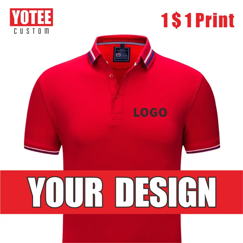 YOTEE2021 Casual Business High Quality Individual Company Group Logo Custom POLO Shirt Men and Women Custom Top