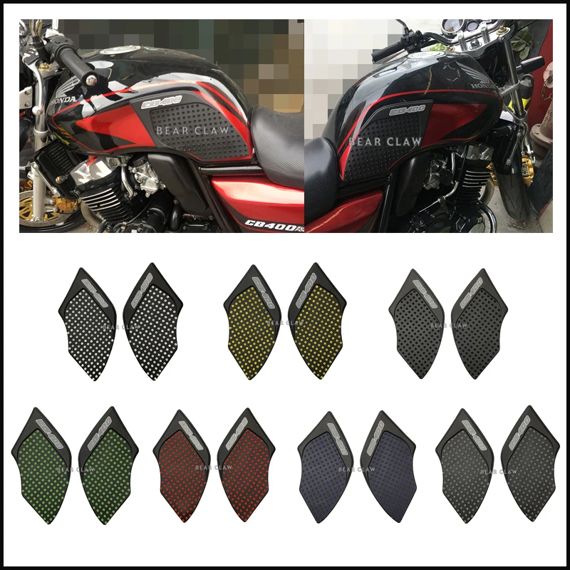 

High Quality Motorcycle Tank Traction Side Pad Gas Fuel Knee Grip Decal For Honda cb400 1992-2016