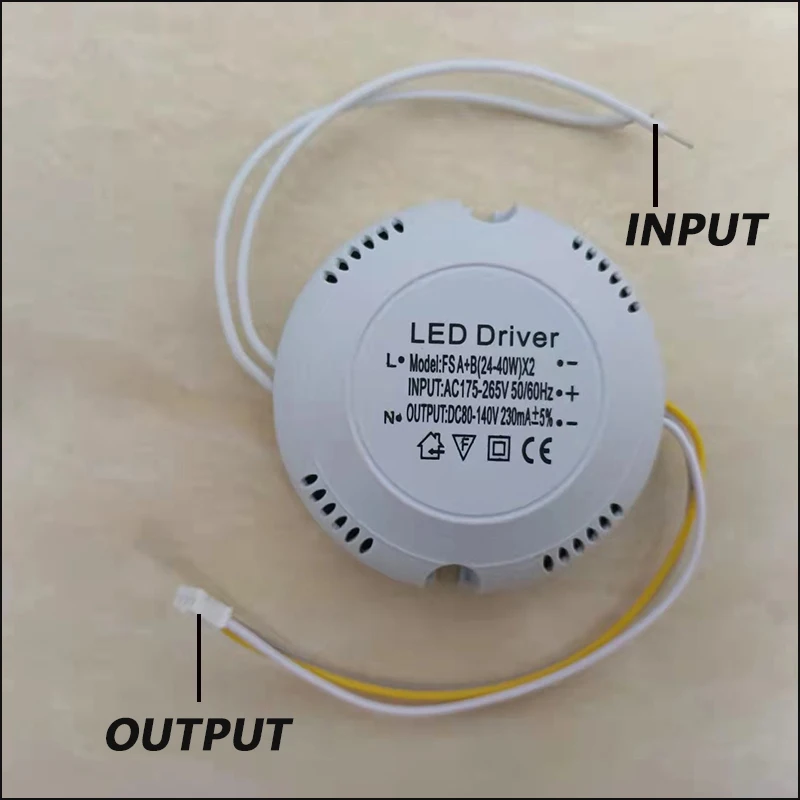 LED Driver Current 240mA 12-24W/24-40W SMD PCB light Ceiling Power Supply Double color 3Pin lighting transformers AC175-265V